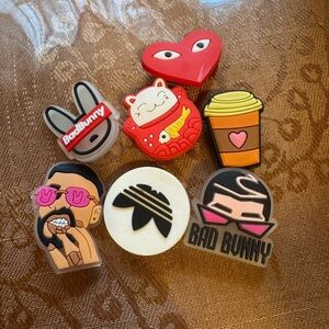 Bad Bunny Shoe Charms Set